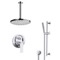 Ceiling Rain Shower System with Handheld, Rain Shower Head, Shower Faucet Set